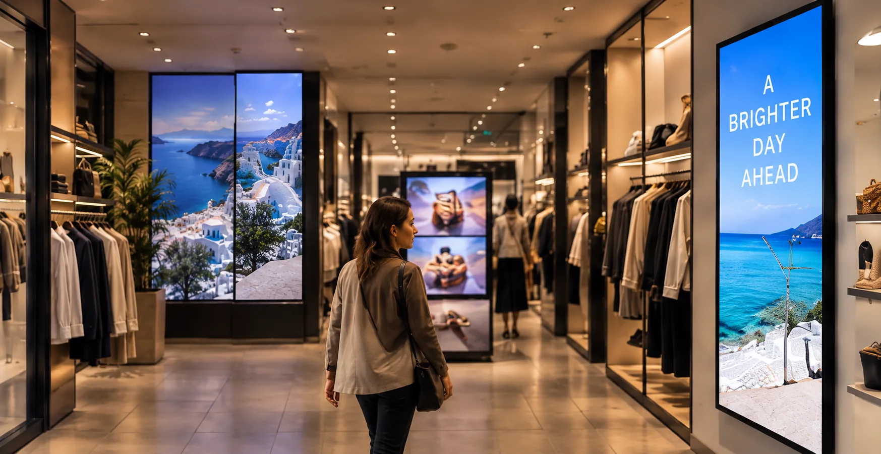 digital signage installation — illustrative retail digital screen setting